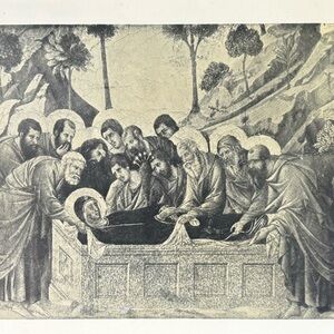 Duccio di Buoninsegna BURIAL OF THE VIRGIN Fine Art Print 1908 Vintage Antique